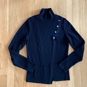 Anne Klein EUC Unique Silk Blend Sweater w Pockets